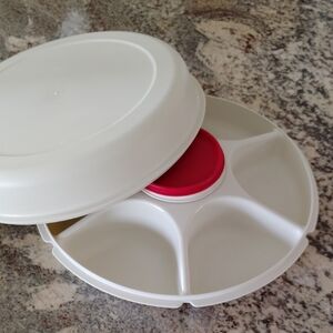 Vintage Tupperware Divided Serving Party Tray